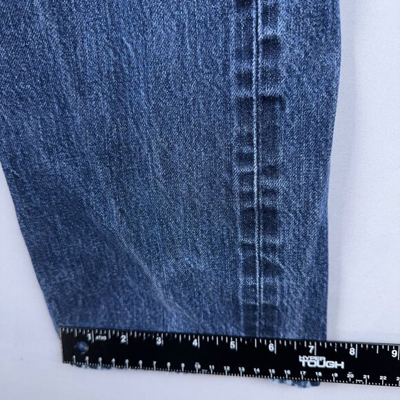 Gap Straight Leg Jeans Womens Size 34/34 Stretch Mid Rise Medium Wash Blue - Picture 12 of 14